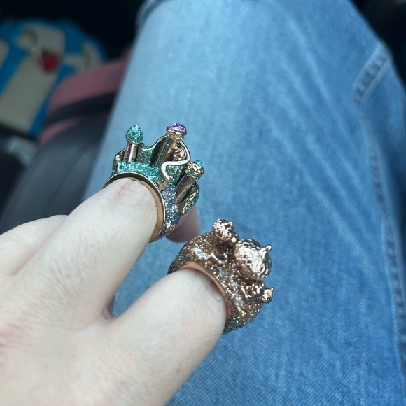 Disney Little Mermaid and Aladdin Princess castle rings, size 6 - Picture 1 of 10